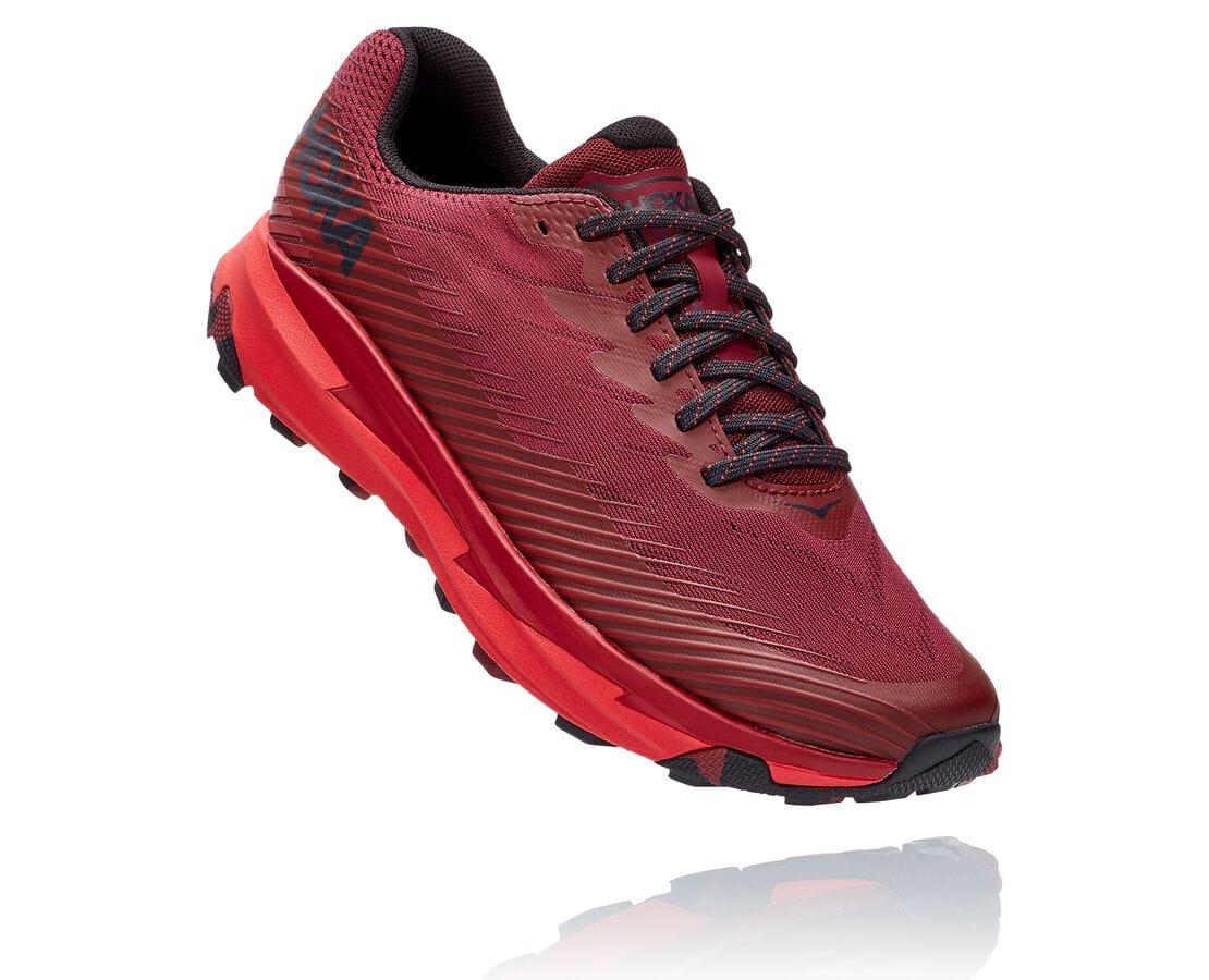 Pantofi Alergare Trail Hoka One One Torrent 2 Barbati - Maro Inchis / Rosii | Romania OXVT58943